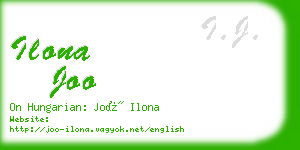 ilona joo business card